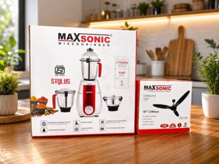 MAXSONIC MIXER GRINDER WITH CELLING FAN COMBO PACK